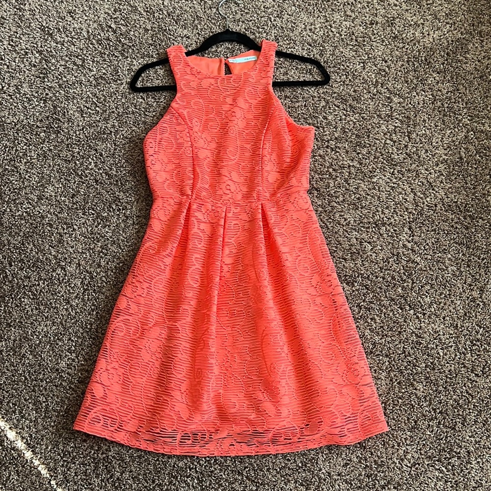 Maurice’s, Small Dress, Coral with pleats, great condition, barely worn